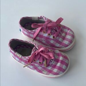 Kids Kate Spade Pink Checkered Shoes